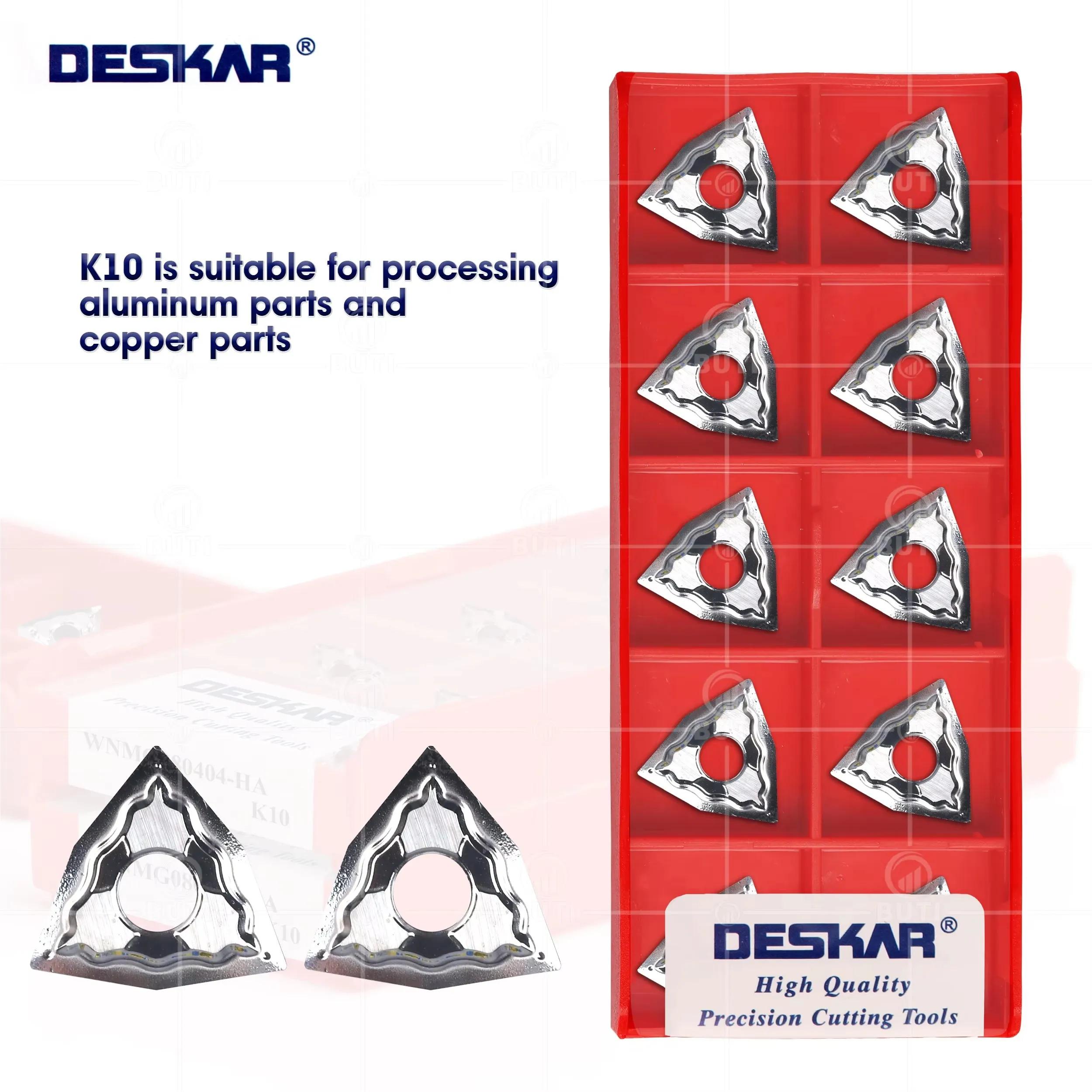 

DESKAR 100% оригинал WNMG080404 HA WNMG080408 HA K10 Токарные инструменты для токарных станков с ЧПУ из алюминиевого сплава Режущие станки из сплава серии WNMG