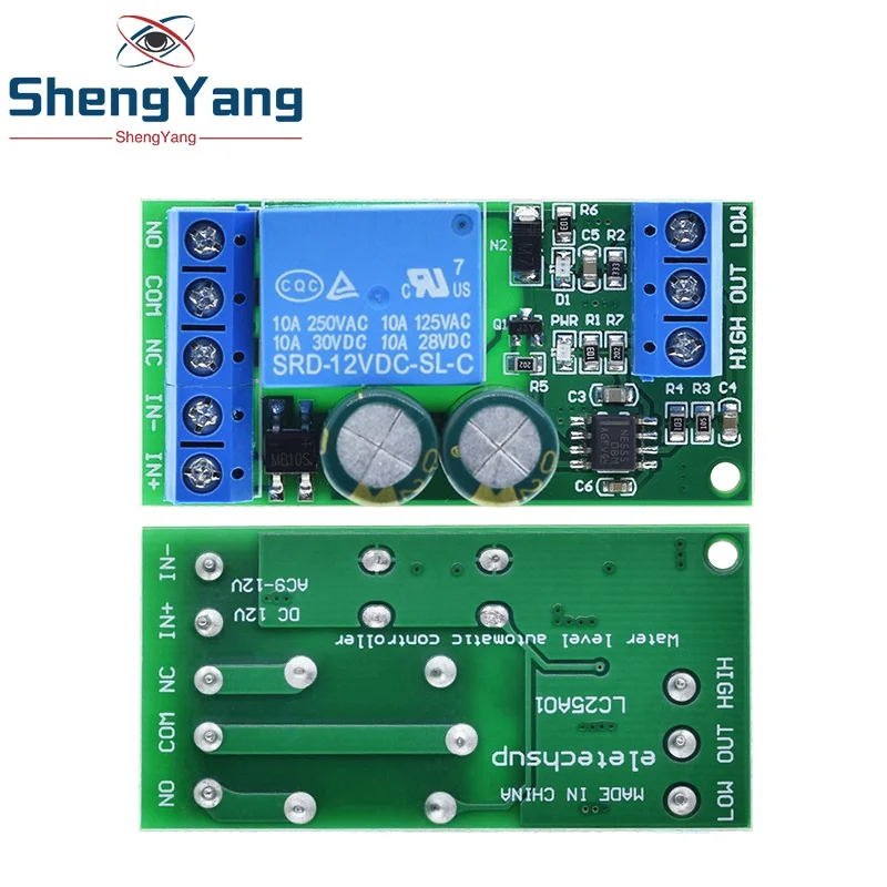 12V Water Level Automatic Controller Liquid Sensor Switch Solenoid valve Motor Pump automatic control Relay Board - купить по