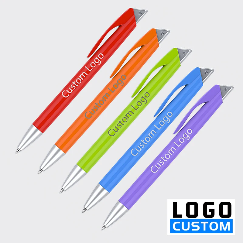 

Plastic Pen Advertising Pen Laser Engraving 1.0mm Round Bead Pen Enterprise Gift Custom Logo Text Engraving Stationery Wholesale