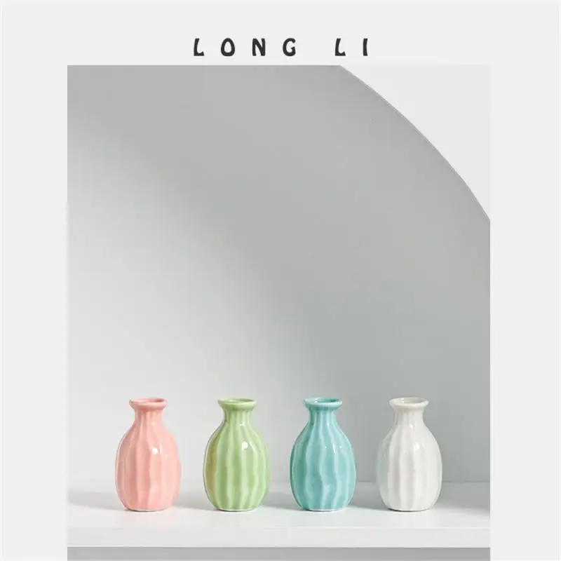 

Ceramic Aromatherapy Bottle Creative Home Mini Ceramic Vase Decoration Hydroponic Small Vase Wave Creative