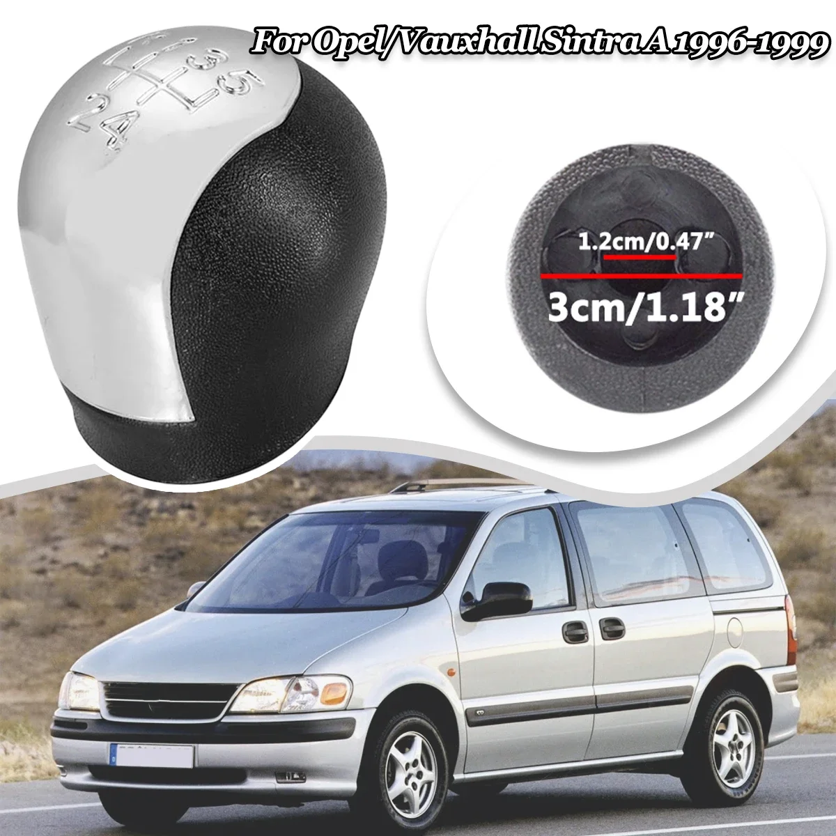 5SP + R MT рычаг переключения передач ручка гандбол хромированный для Opel/Vauxhall Sintra A