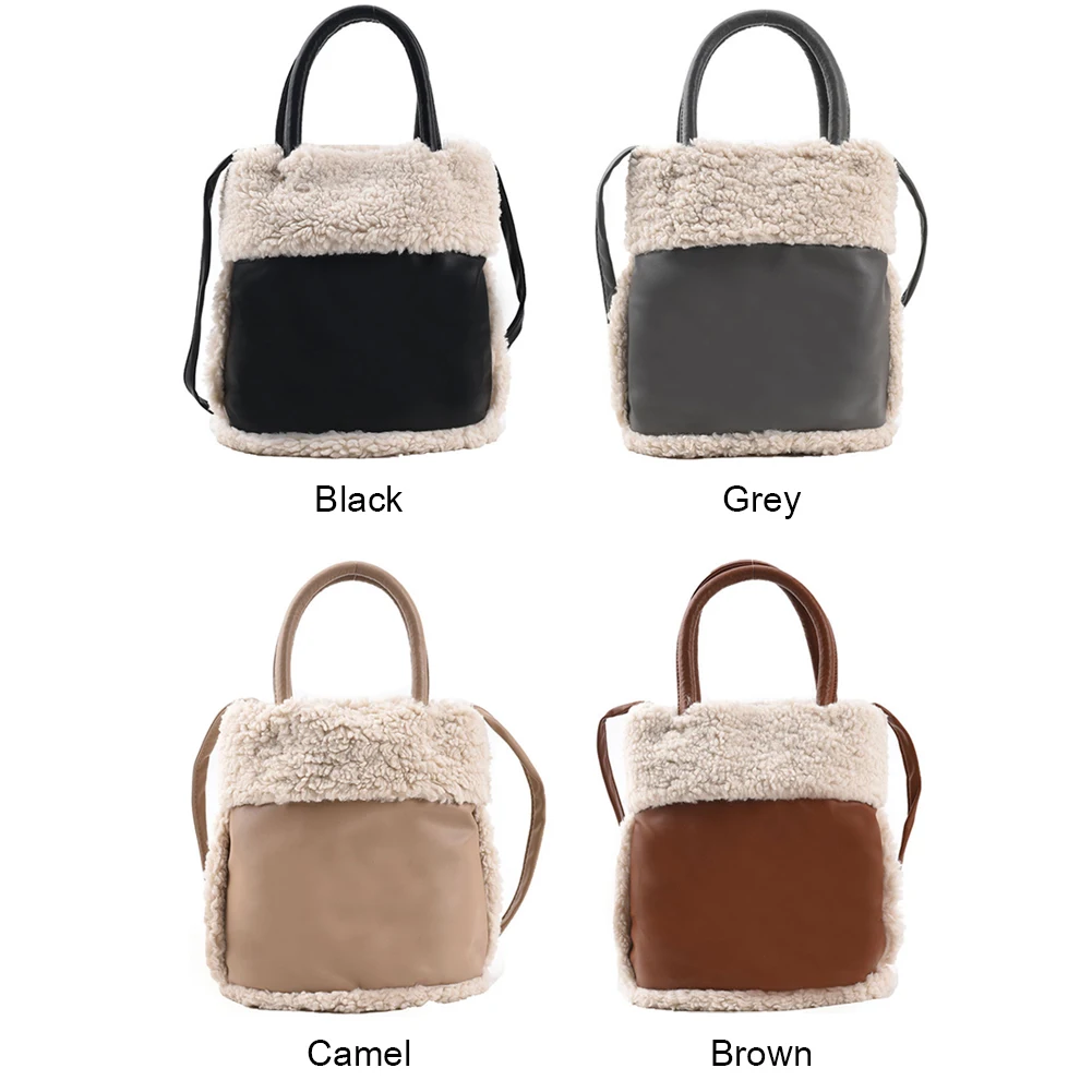 Женская сумка-мессенджер Плюшевые Пушистые маленькие сумочки стеганые меховые