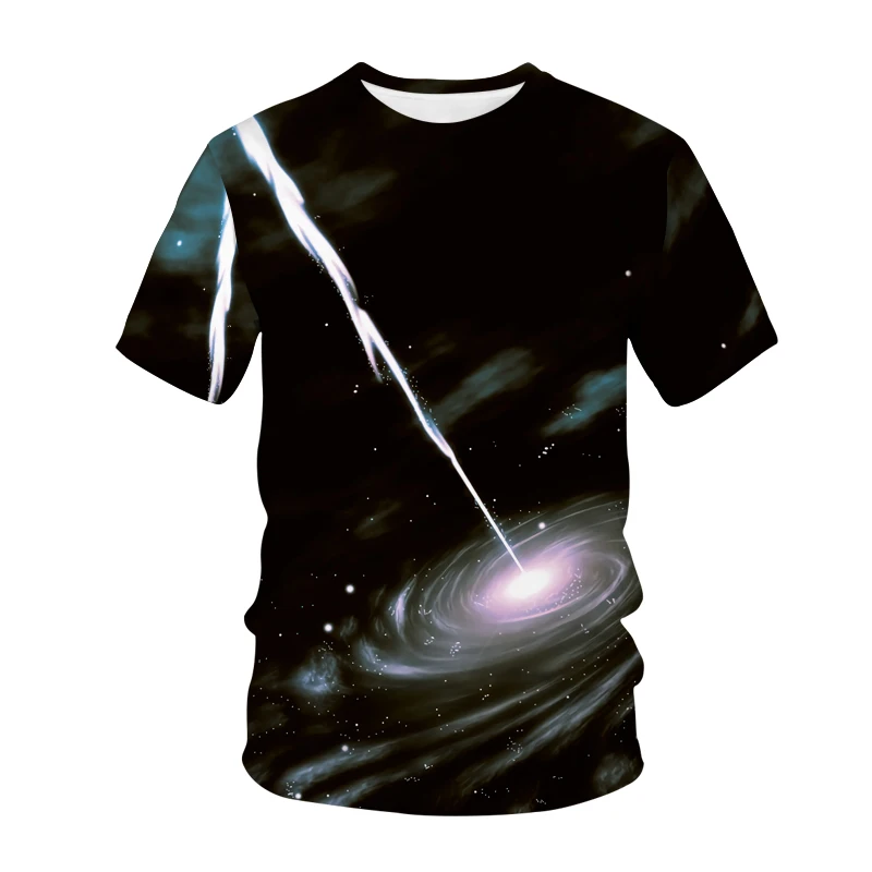 

Camisetas con estampado 3d de galaxia del universo para mujer, ropa Harajuku y2k, cuello redondo, Vintage, Tops de gran tamaño