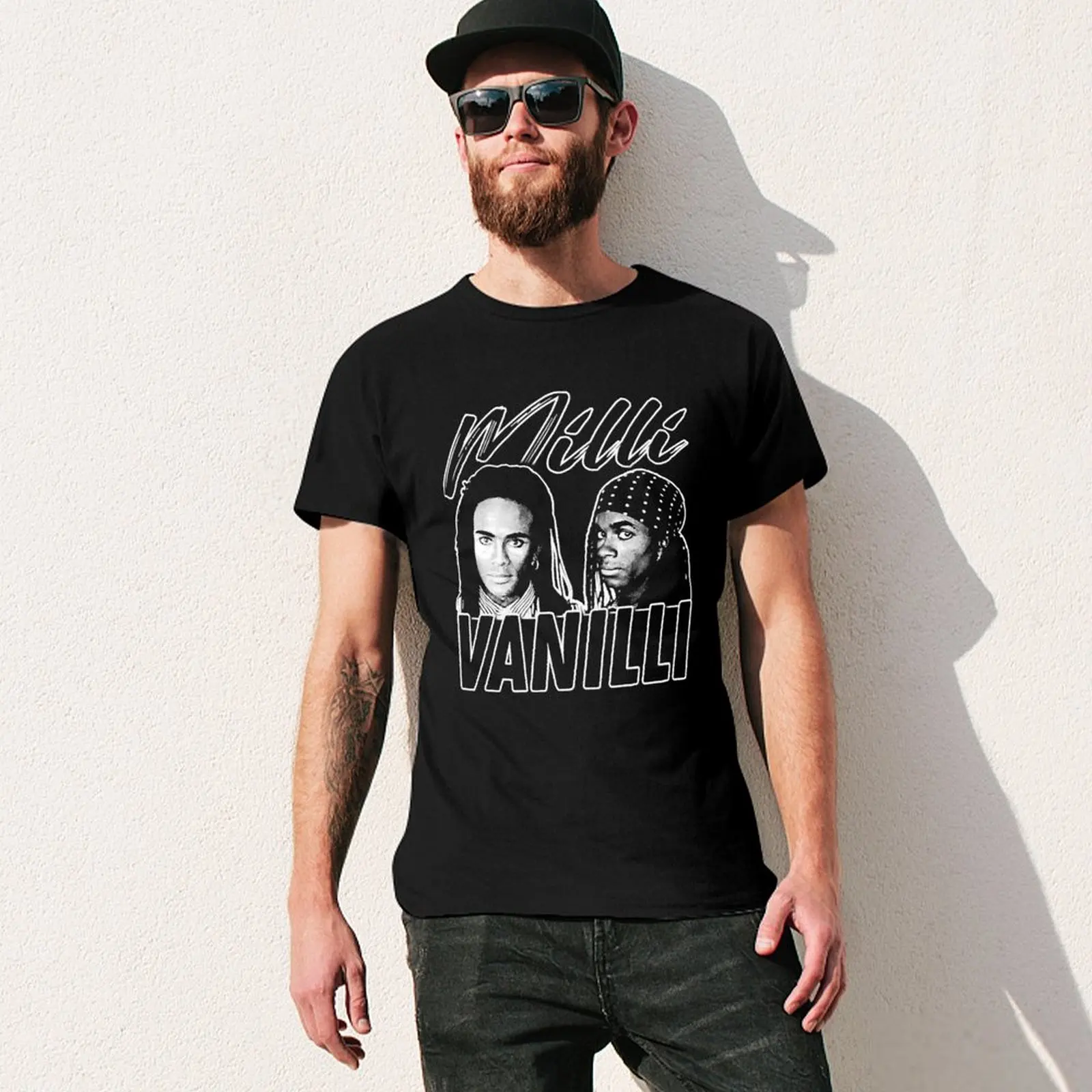 Футболка Proud Milli Vanilli Design Tribute персонализированная футболка с аниме черные