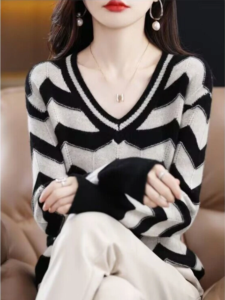 Зимняя одежда женский свитер корейская мода трикотажные свитеры большого