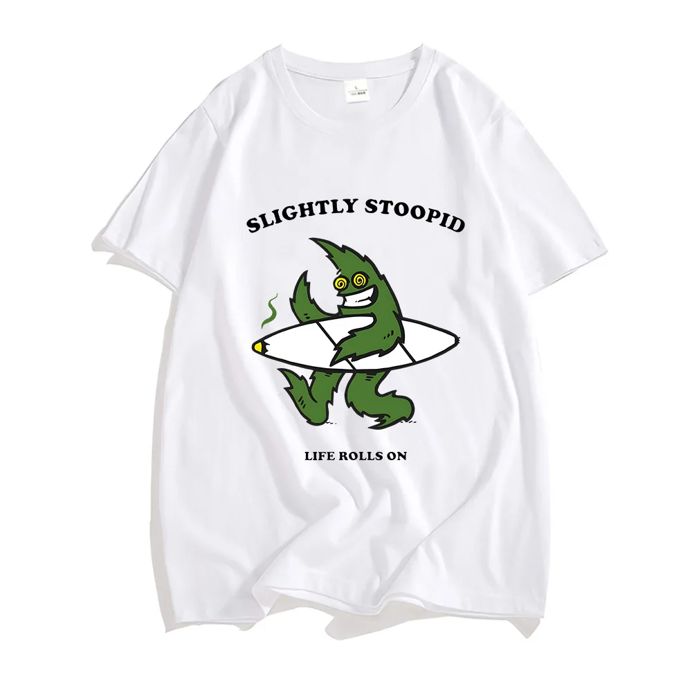 

Slightly Stoopid Popular Music Aesthetic T-shirts MEN Hip Hop Cartoon Tshirts 100% Cotton High Quality Tees Casual Shirts O-neck