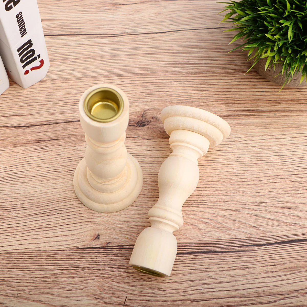 

Candlestick Holders Wooden Decor Room Decorations Mini Dining Tabletop Retro Diy Table Holder Home Coffee Living House Pillar
