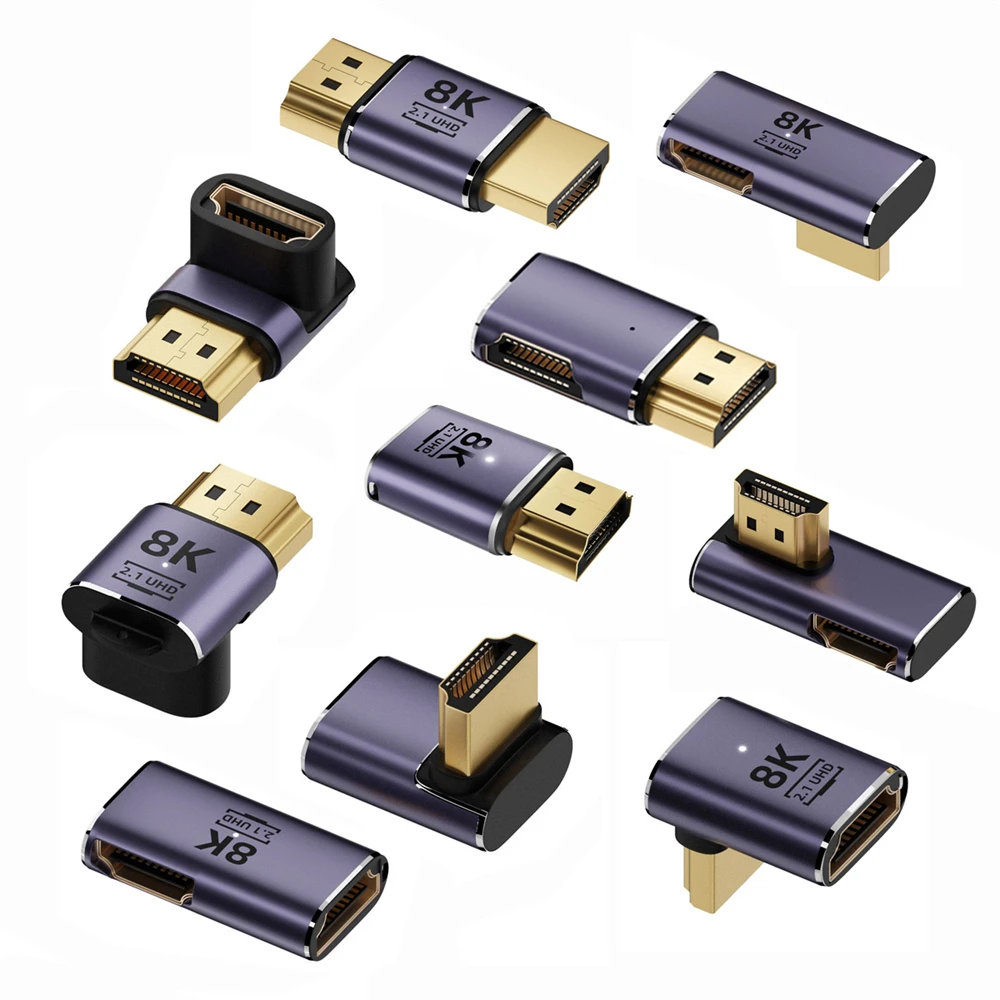 

HDMI Male to HDMI 2.1 Female UHD Extension Gold Converter Adapter Support 8K 60hz HDTV
