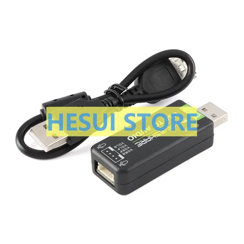 Фото Оригинальный USB-аудио Raspberry PI USB-аудиомодуль без звуковой карты, встроенный микрофон/динамик №2