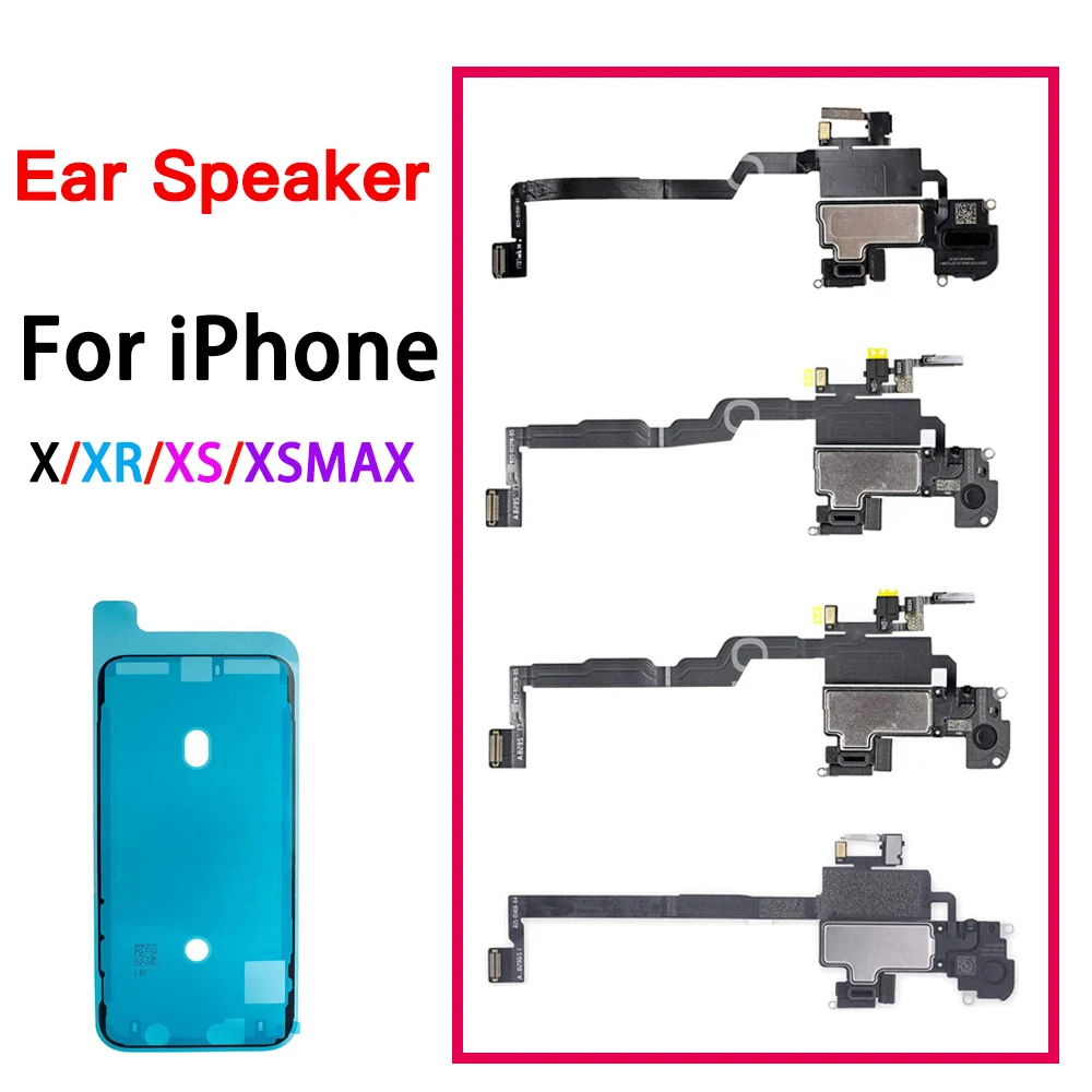 Ear Speaker and Face ID Sensor  Light Flex Cable For iPhone X XR XS Max With Screen Waterproof GlueAssembly Replacement