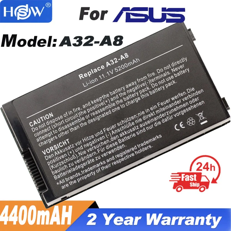 A32-A8 Аккумулятор для ноутбука Asus A8 A8A A8Dc A8E A8F A8Fm A8H A8He A8J A8Ja A8Jc A8Je A8Jm A8Jn A8Jn A8Jp A8Jr A8Js A8Jv A8Z N80