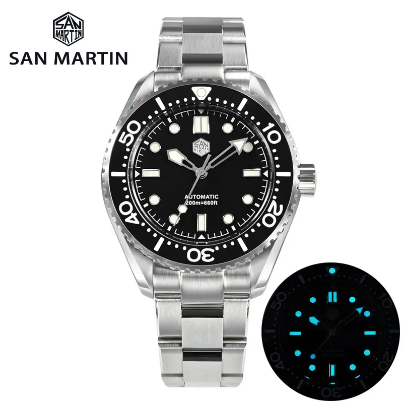 

Часы San Martin Мужские механические с автоподзаводом, 41,5 мм, 20 бар
