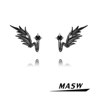 masw original design geometric black earrings 2022 new trend high quality brass women earrings fashion jewelry party gifts