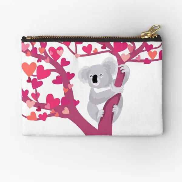 

Love Koala In Tree Zipper Pouches Underwear Storage Men Bag Pure Pocket Women Money Packaging Panties Key Socks Cosmetic Small