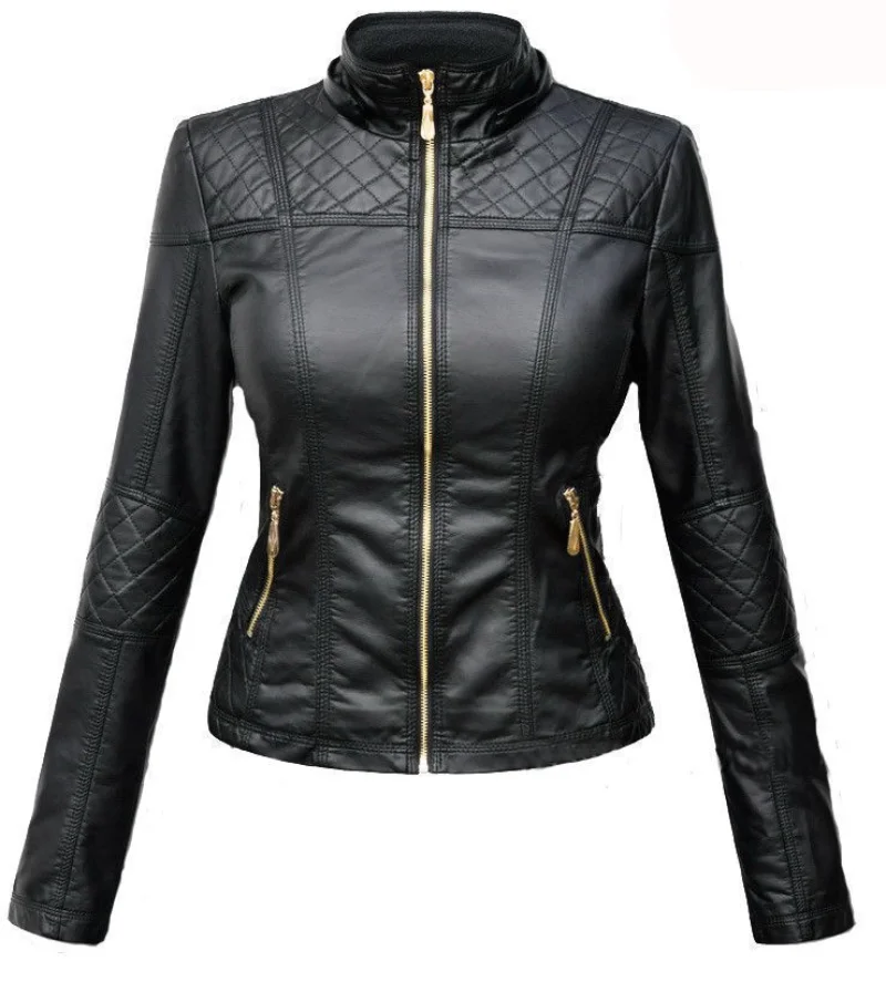 Women Black Real Leather Jacket Motorcycle Lambskin Leather Coat Slim Fit Designer Biker Jacket