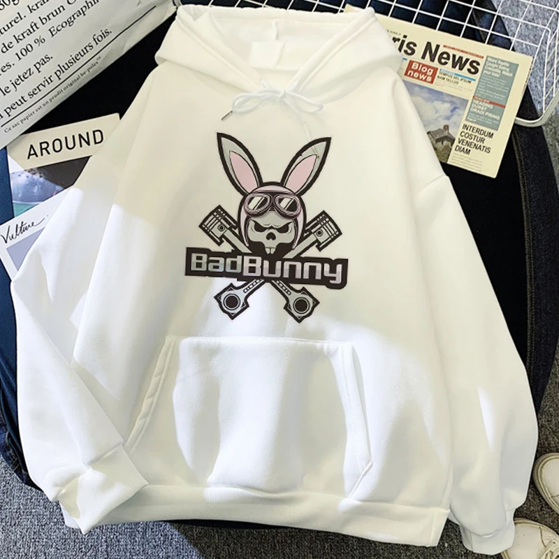 

Bad Bunny UN VERANO SIN TI Graphics Print Hoodie Streetwear Hip Hop Music Album Fleece Hooded Sweatshirt Winter New Pullover