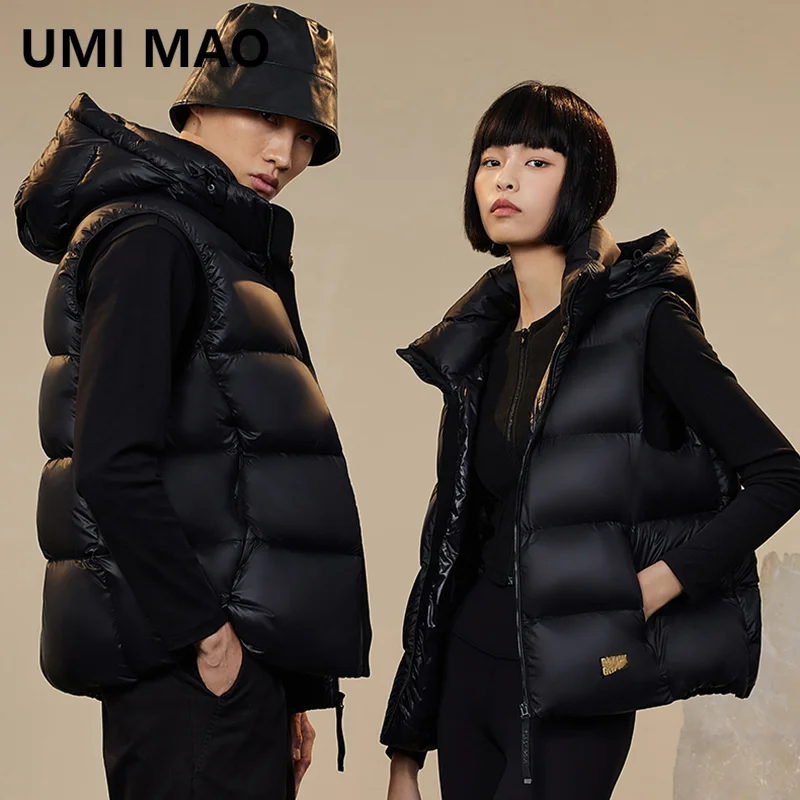 UMI MAO пуховый жилет женский новый стиль корейская версия белый утиный пуховик
