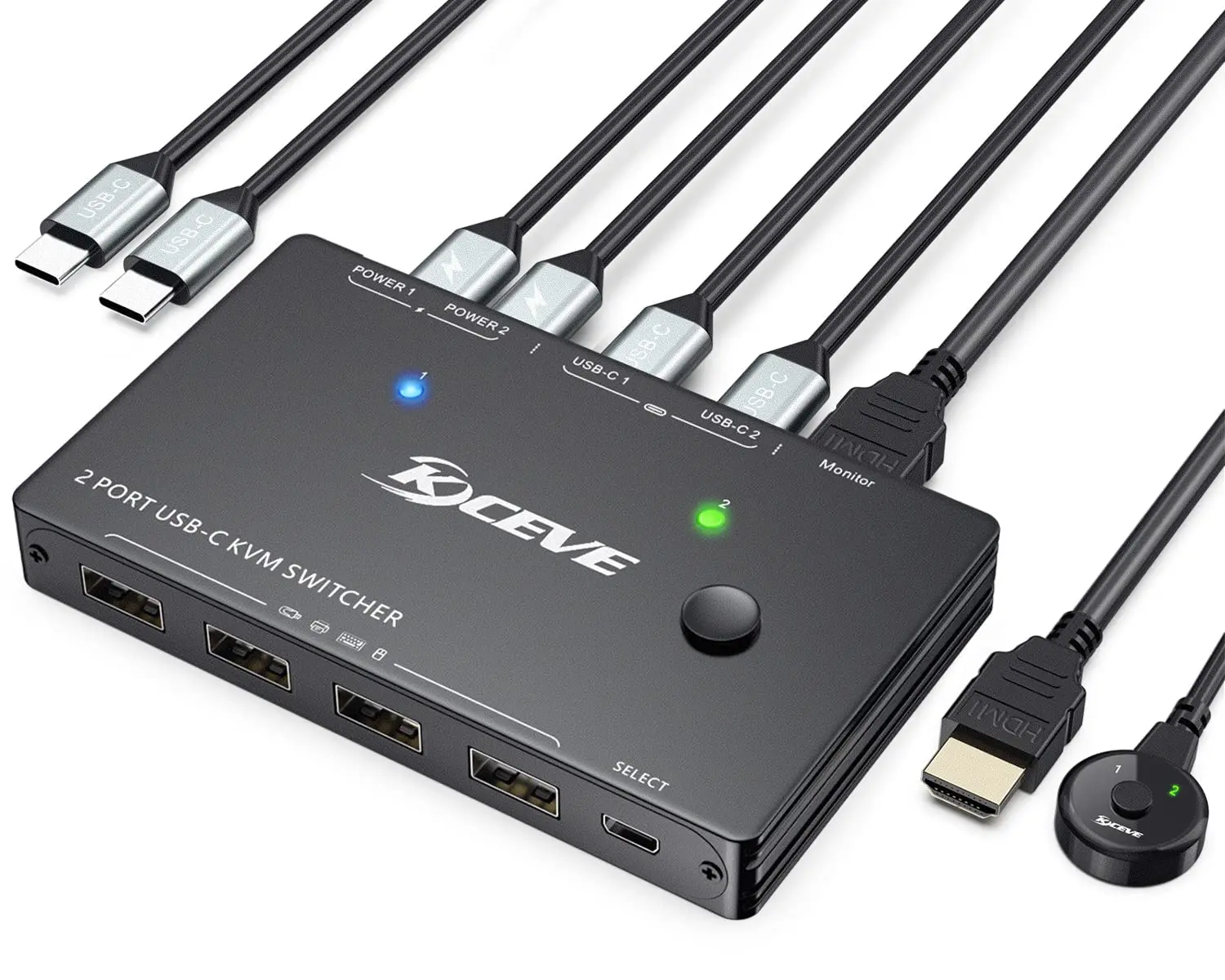 USB-Консоль HDMI KVM, 2 в 1, 4K, поддержка PD-зарядки