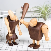 wood home accessories primitive and mammoth animal ornaments creative walnut handicrafts for boyfriend children christmas gift