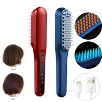 ems vibration head massage comb electric laser rf red blue light hair growth anti hair loss treatment hair brush scalp massager