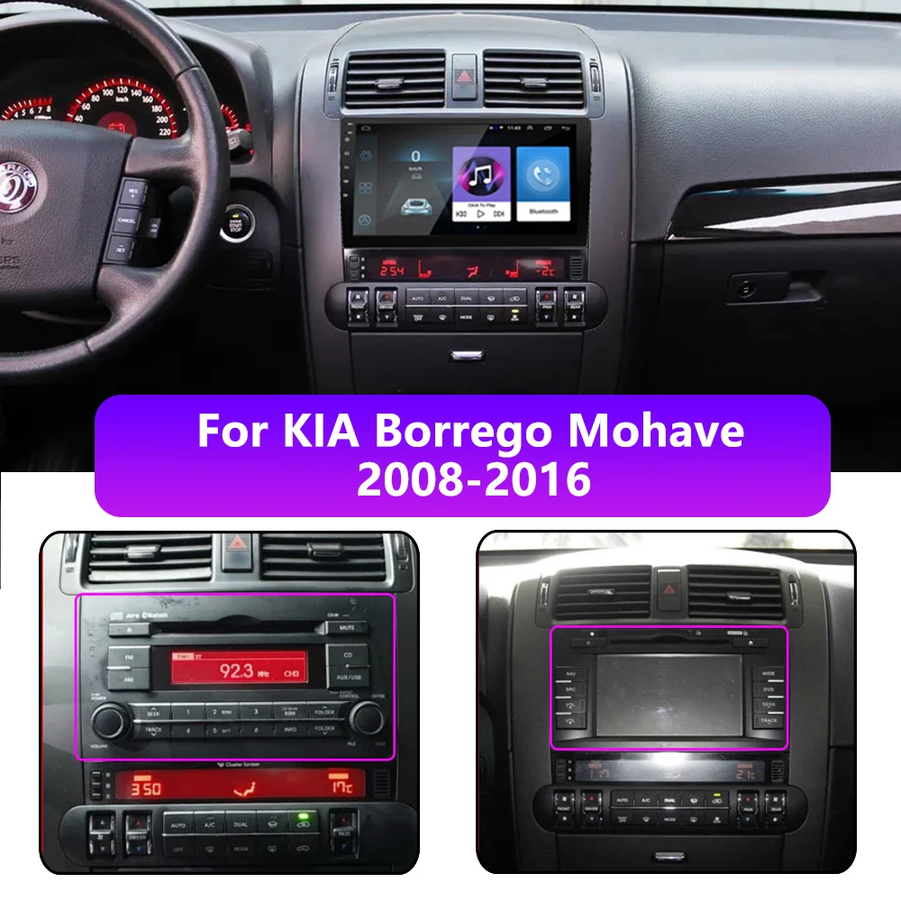 Автомагнитола 2DIN 4 + 64 ГБ 9 дюймов android мультимедийный плеер Carplay GPS-навигация для Kia