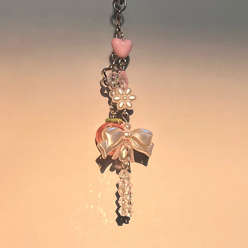 Милый сладкий персиковый подвеска-подвеска из бисера для телефона CCD камера