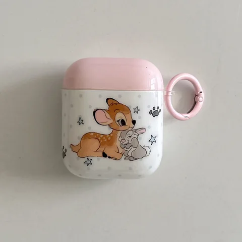 Силиконовый чехол для наушников с милым мультяшным оленем и кроликом для Apple AirPods 1 2 3 4 Pro 2, защитный чехол для беспроводных Bluetooth-наушников