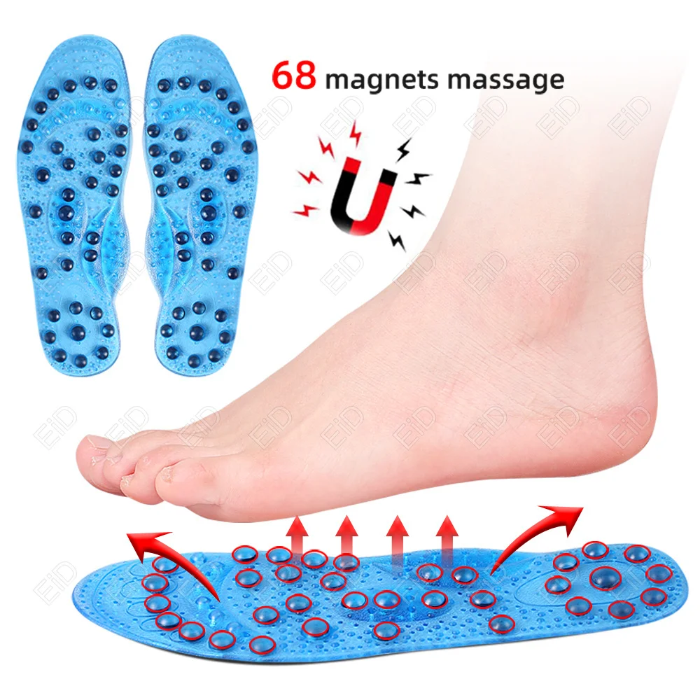 EiD 68Pcs Foot Massage Magnetic Massage Insole Physiotherapy Therapy Acupressure Magnetic Massage Insole Slimming Insoles Unisex