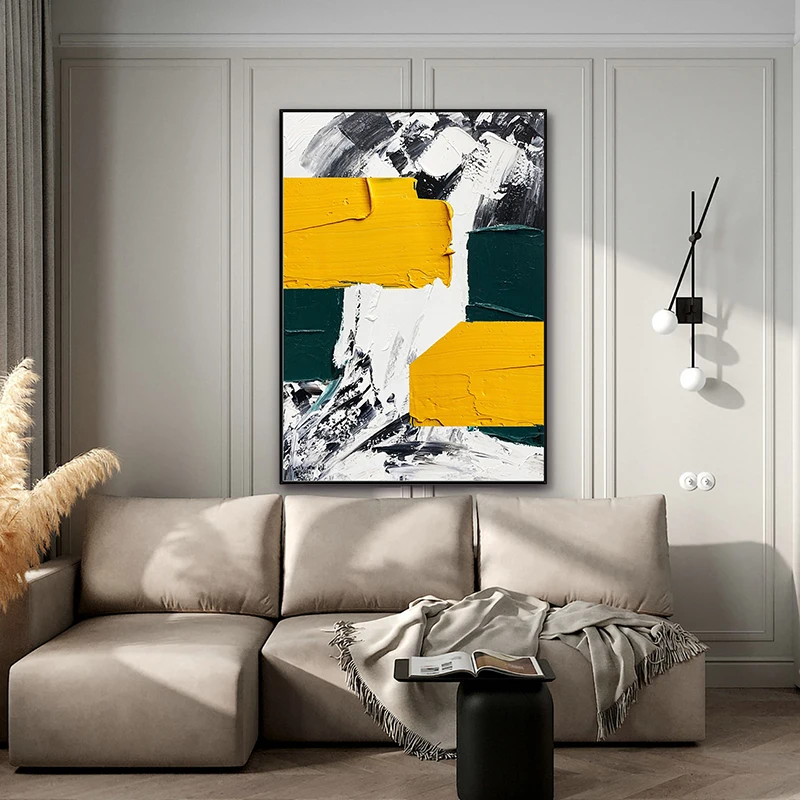 Абстрактный Настенный декор палитра нож картина маслом морской пейзаж без рамы