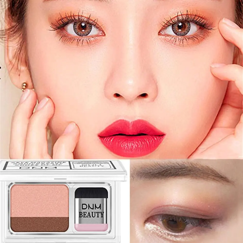 

Female Cosmetics Small Box Easy To Carry Make-up Matte Eyeshadow Two-color Lazy Eyeshadow Eyeshadow Palette