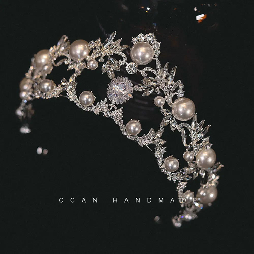 Женская свадебная заколка в виде короны со стразами