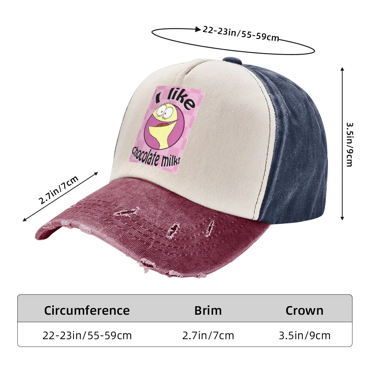 FHFIF Cheese Loves Chocolate Milk Классическая крутая стираная бейсболка