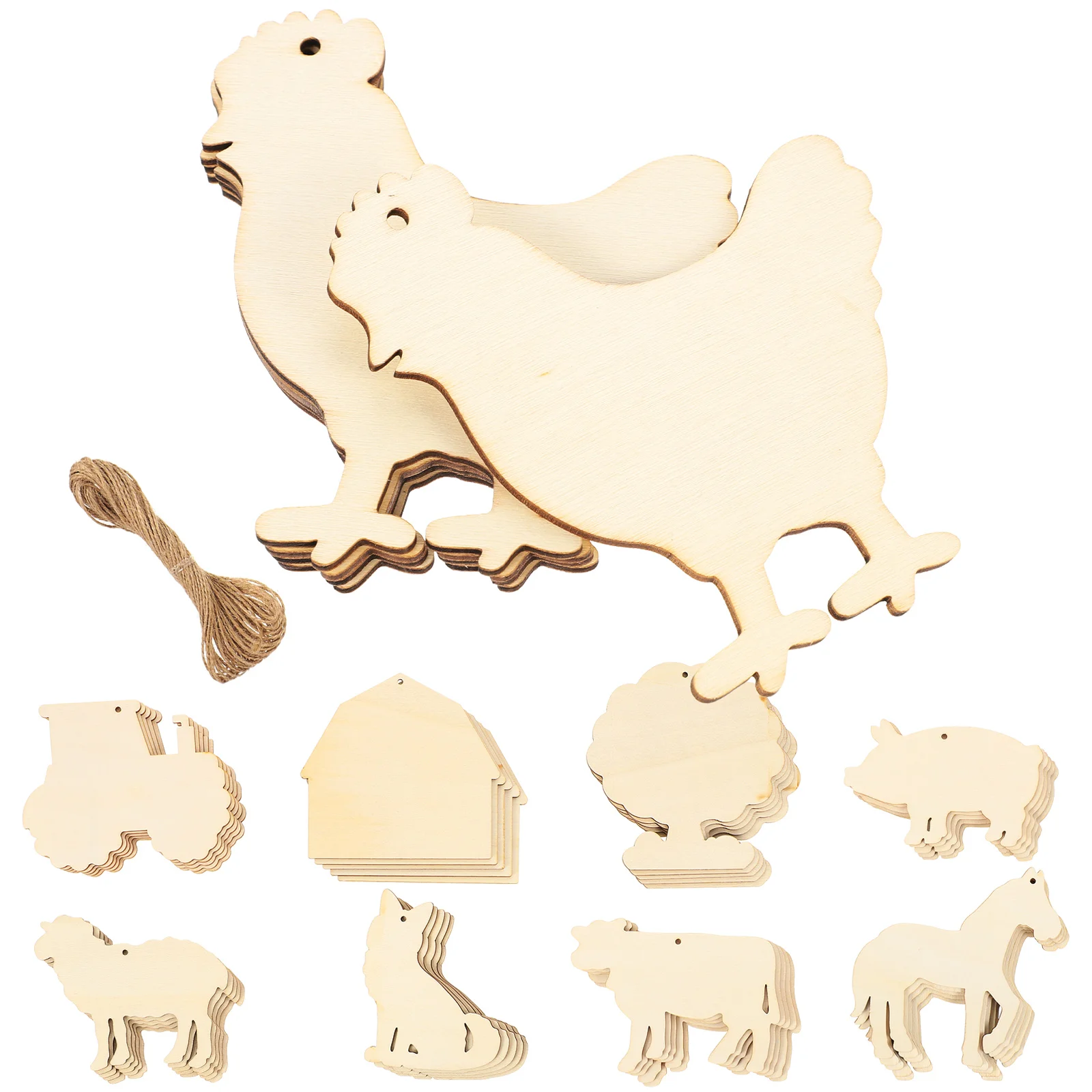 

Household Cutouts Crafts Wood Wooden Diy Unfinished Slices Cutout Craft Animal Crafts Decor Embellishments Graffiti Unpainted
