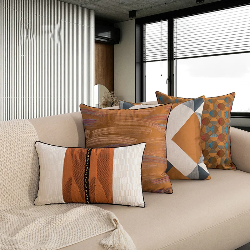 

Nordic Light Luxury Cushion Cover For Sofa Caramel Pillowcase 45x45cm Cushion Cover For Living Room Housse De Coussin Cojines