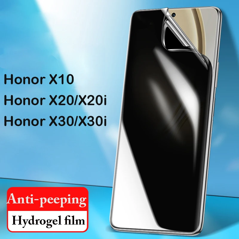 

Антибликовая Гидрогелевая пленка для Honor X30, X30i, X20, X20i, X10, 9X Pro, Защитная пленка для экрана, разблокированная Антибликовая частная пленка, мягк...