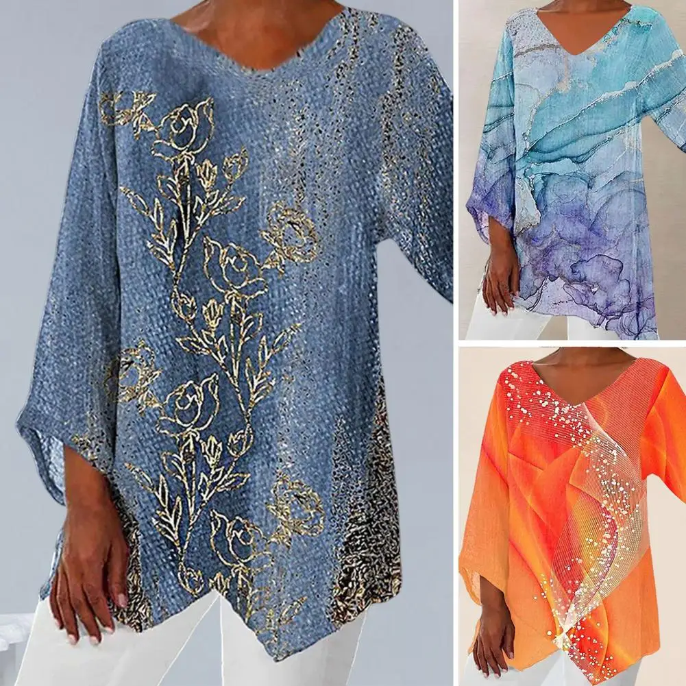 Женская футболка с блестками и V-образным вырезом принтом звездного неба