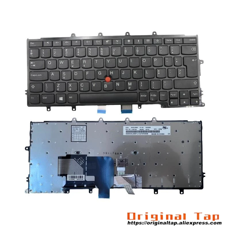 Голландская клавиатура NL для Lenovo Thinkpad X270 A275 01EN567 01EP043