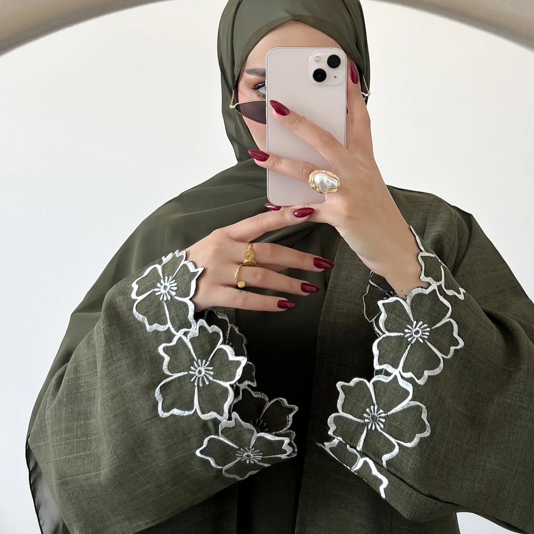 Ид Мубарак Абая женское мусульманское платье с вышивкой Дубай Турция Кафтан