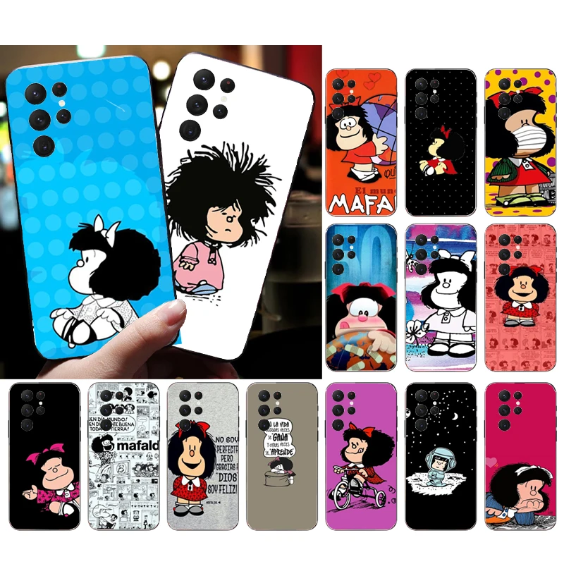 

Mafalda Phone Case for Samsung Galaxy S23 S22 S21 S20 Ultra S20 S22 S21 S10E S20FE Note 10Plus 20 Ultra Funda