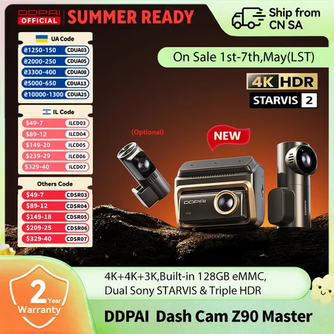 DDPAI Z90 Master Dual 4K Автомобильный видеорегистратор с HDR и 5 ГГц Wi-Fi — детальный вид товара