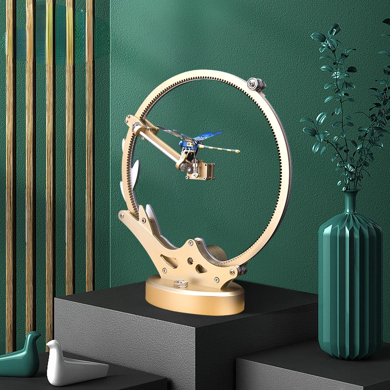 

Metal Mechanical Dragonfly Art Display Ornament Metal Mechanical Model DIY Assembly Kit Bootable Toys