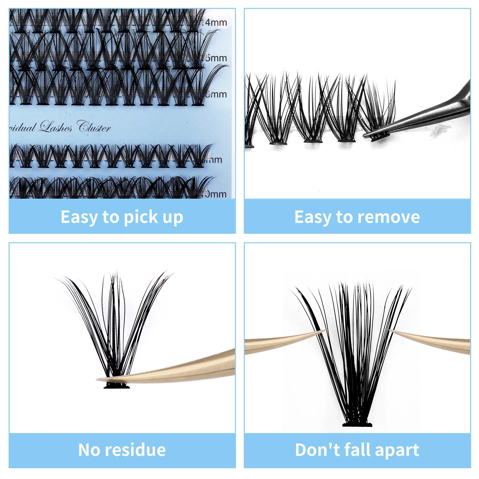 Gemerry 280 кластер ресниц сделай сам 10D/20D 30D/40D готовый объем веерное наращивание