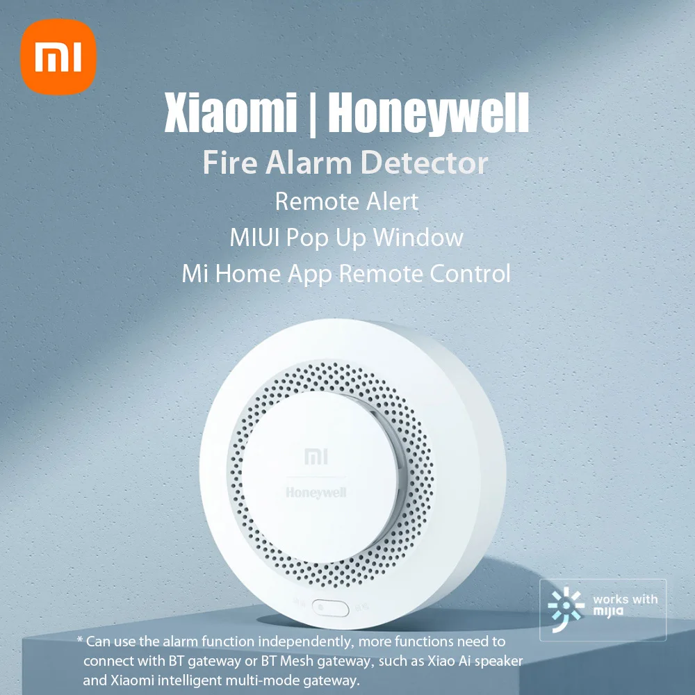 

Датчик дыма Xiaomi Honeywell, датчик Пожарной Сигнализации Mijia MIUI, сигнализация Mi Home APP, дистанционное беззвучное управление, умное соединение, BT шлю...