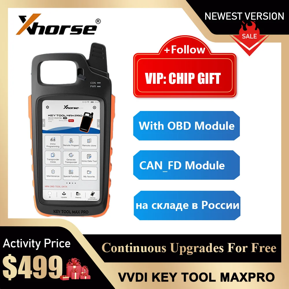 

Xhorse VVDI Key Tool Max PRO with Key Tool Max and Mini OBD Tool Functions Best Price Professional Key Programmer Adds Voltage
