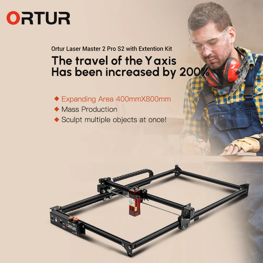 

ORTUR 40*80cm Laser Master Engraver Cutter For Wood/Acrylic/Metal 15000mm/MIN Diy Woodworking Desktop Engraving Cutting Machine