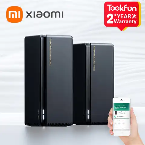 Флюоресцентная система Xiaomi AX3000(1/2 шт.) WiFi 6 модем 2976 Мбит/с OFDMA усилитель сигнала точки доступа