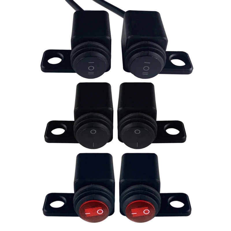 

12V Motorbike Handlebar Headlight Button Switch Aluminum Alloy On/Off Fog Spot Light Switch Left/Right Metal Switch