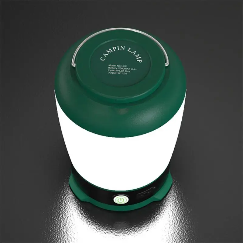 

2000 Mah Outdoor Light With Hook Light Weight Tent Lantern Micro-usb Charging Lighting Lamp Camping Equipment Abs Camping Lamp