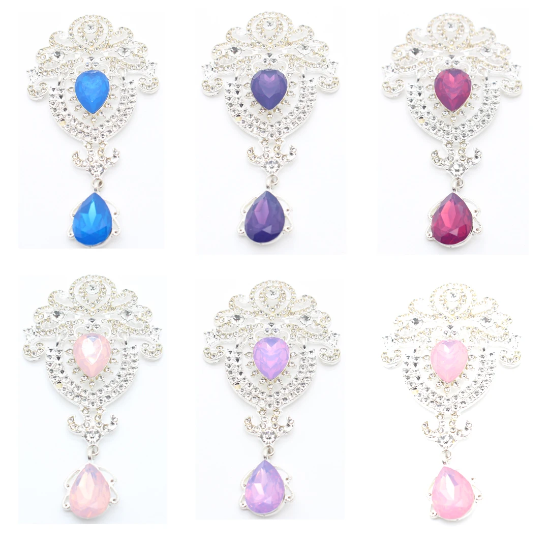 

New 2PCS 96 * 50MM DIY Crown Shaped Alloy Resin Protein Pendant, Clothing Luggage, Gift Box Jewelry Accessories