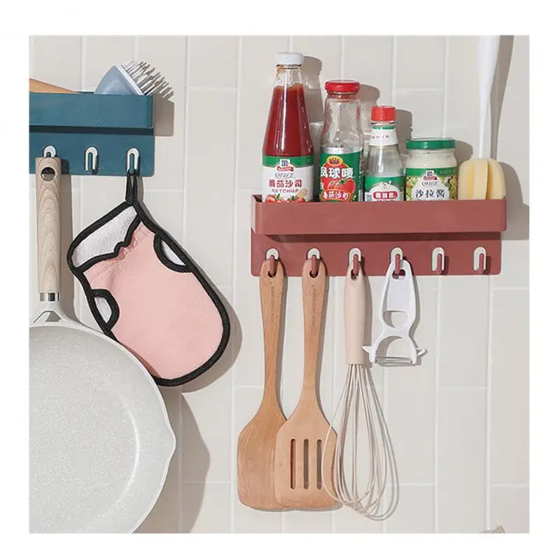 

Perforation-free And Trace-free Storage Rack With Hook, Bathroom Storage Rack, Bathroom Wall Multifuction Storage Racks